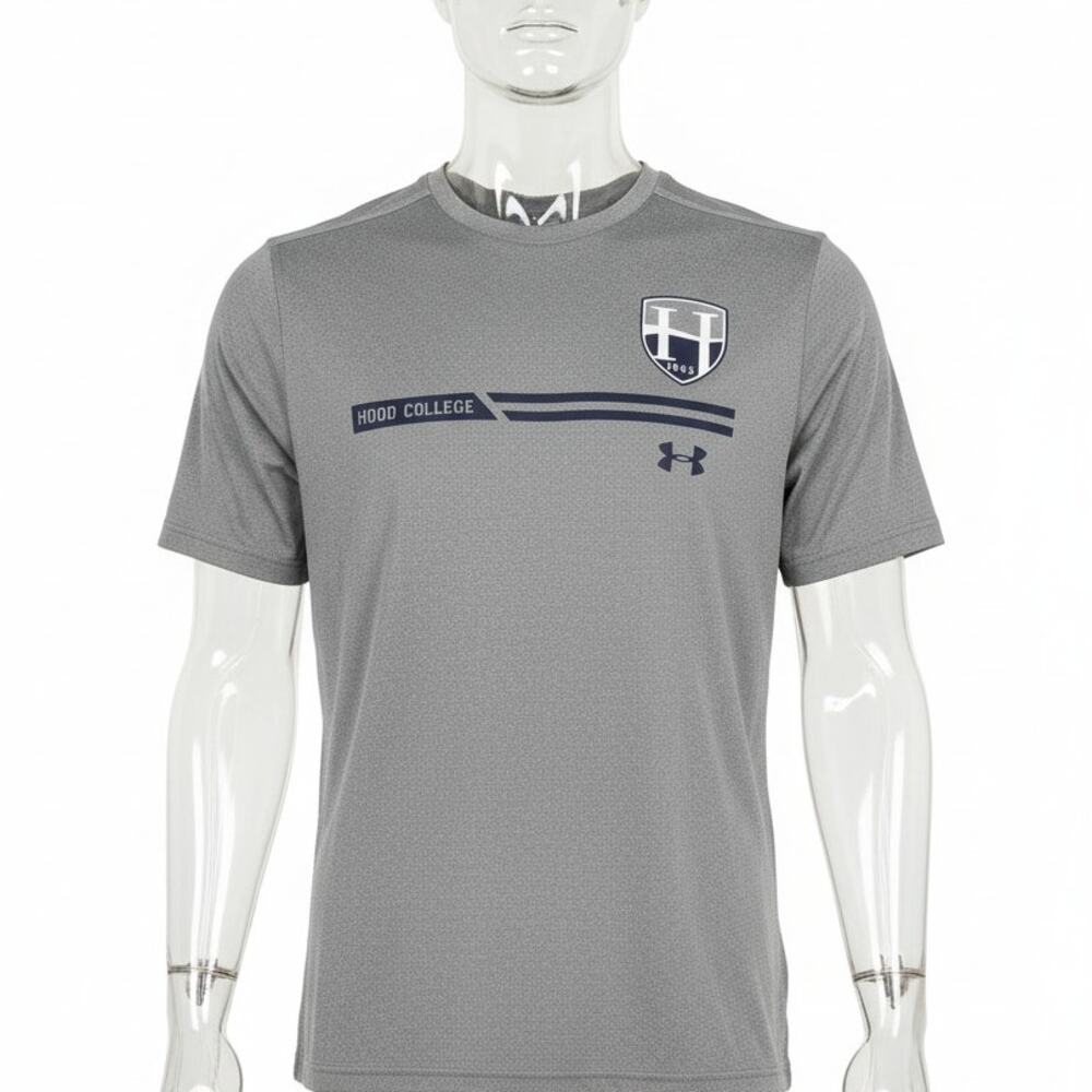 Under Armour Heat Gear Loose Fit Gray HOOD COLLEGE T-Shirt Men's Medium